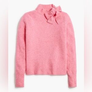 J. Crew Pink Cowl Neck Sweater with Bow